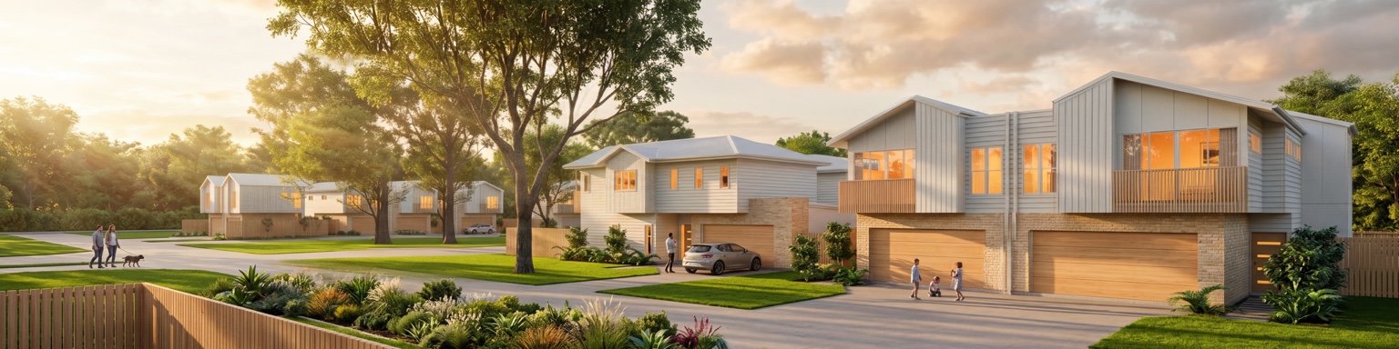 Artist impression of Day Dawn Rise residences and the landscaped shared garden